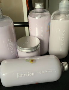 A collection of bottles from Function of Beauty